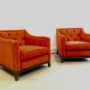 Burnt Orange Chairs & Pouf